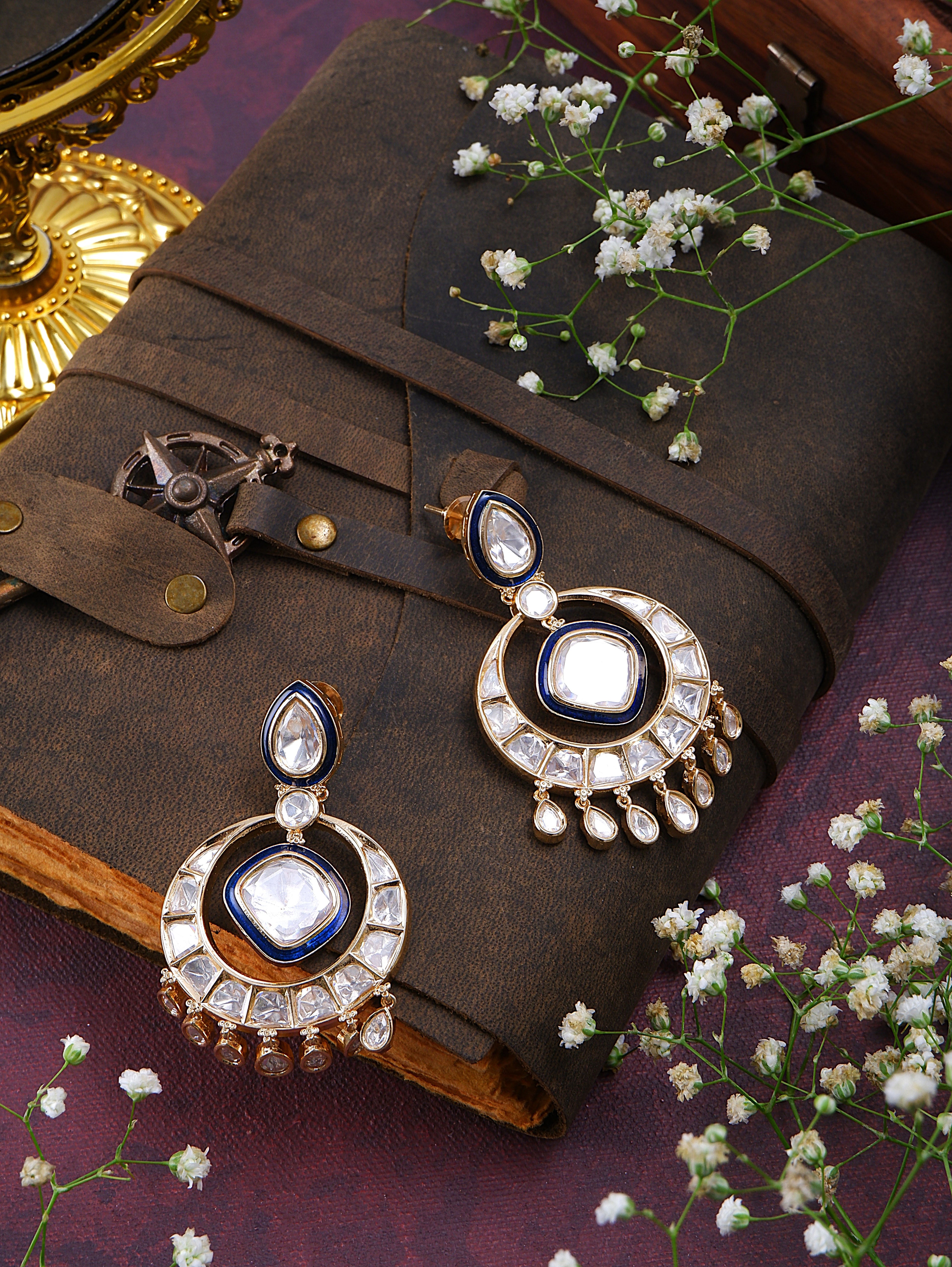 Royal chand polki danglers