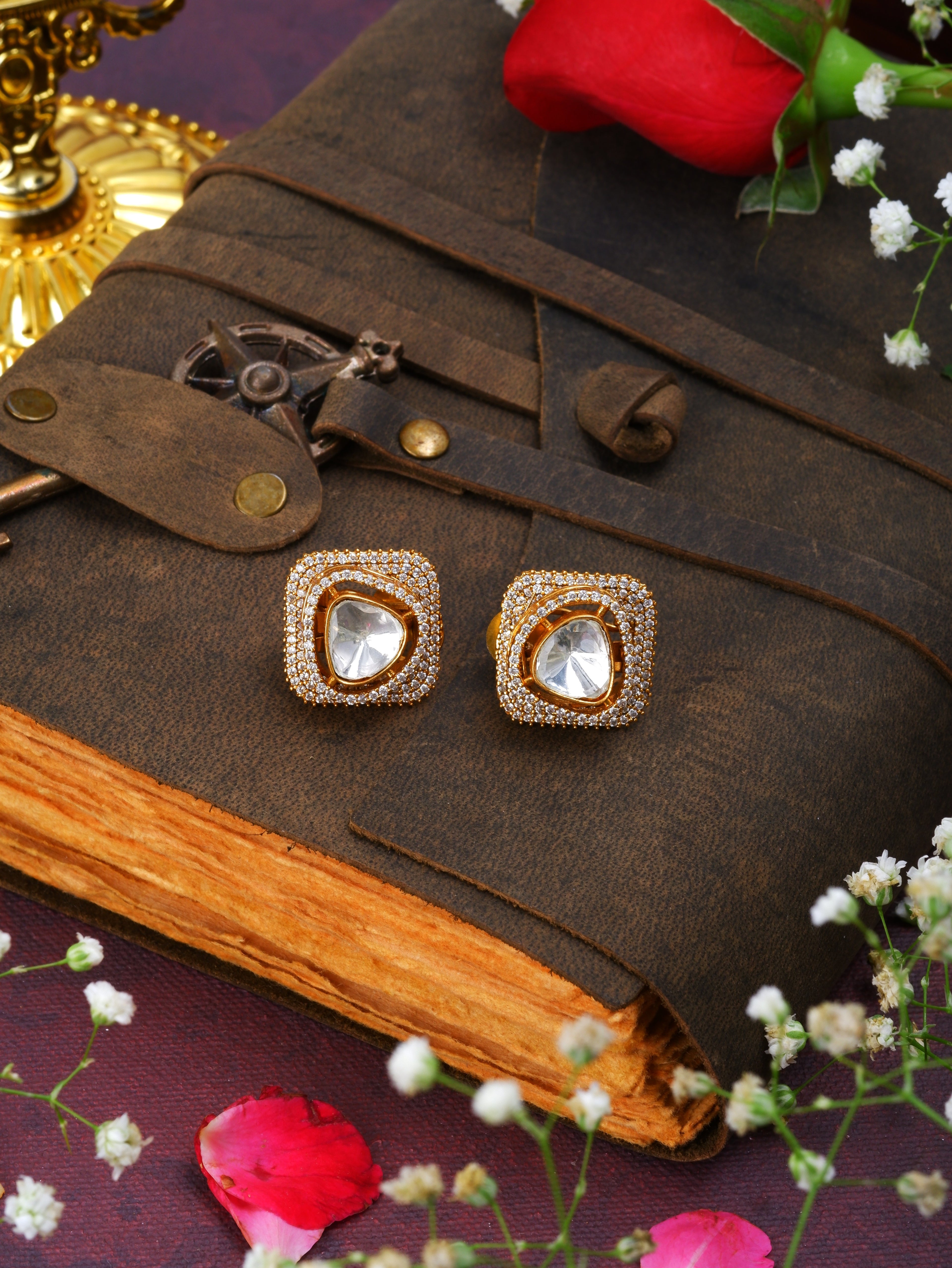 Moissanite Zircon Studs