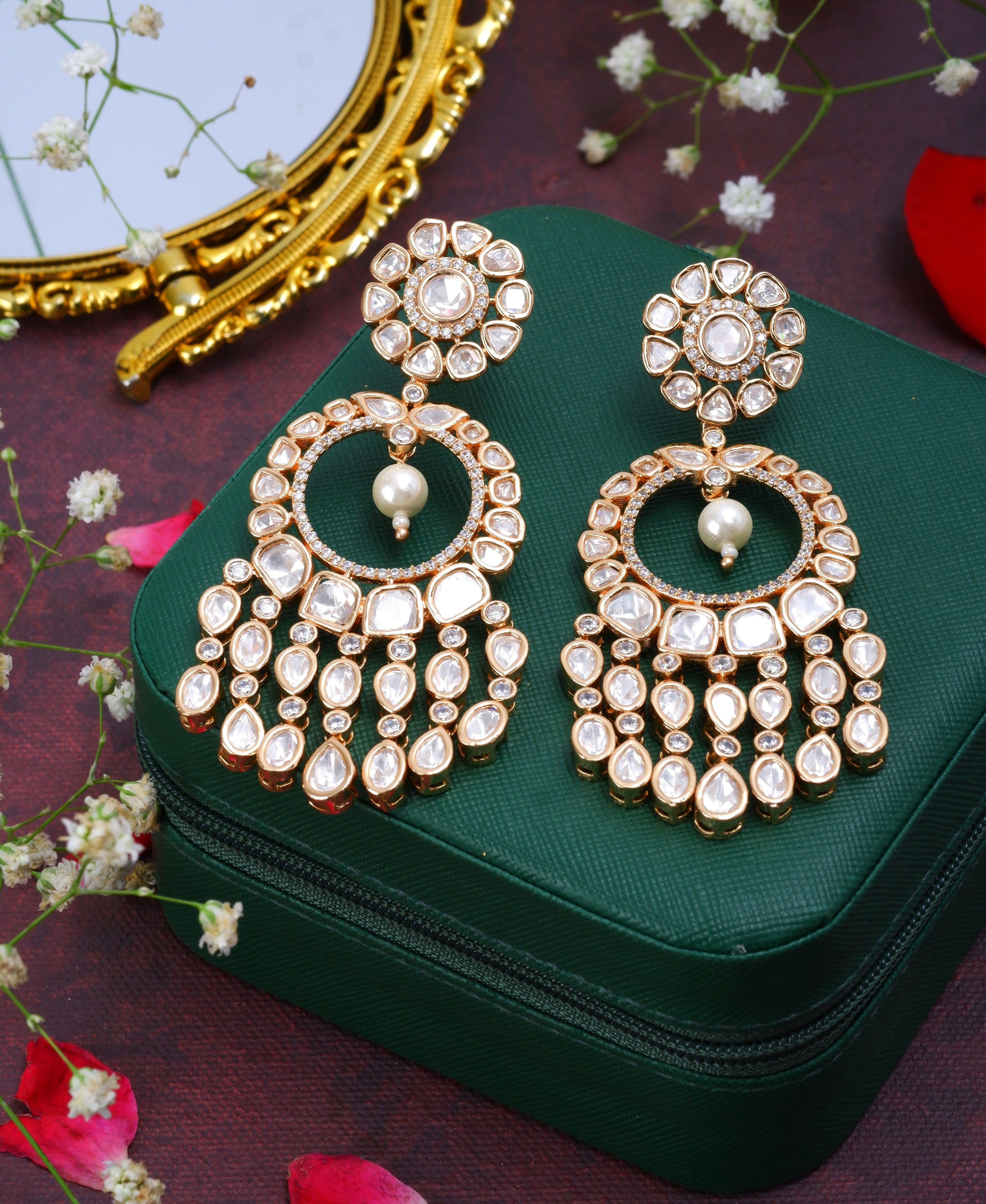 Moissanite chandelier earrings