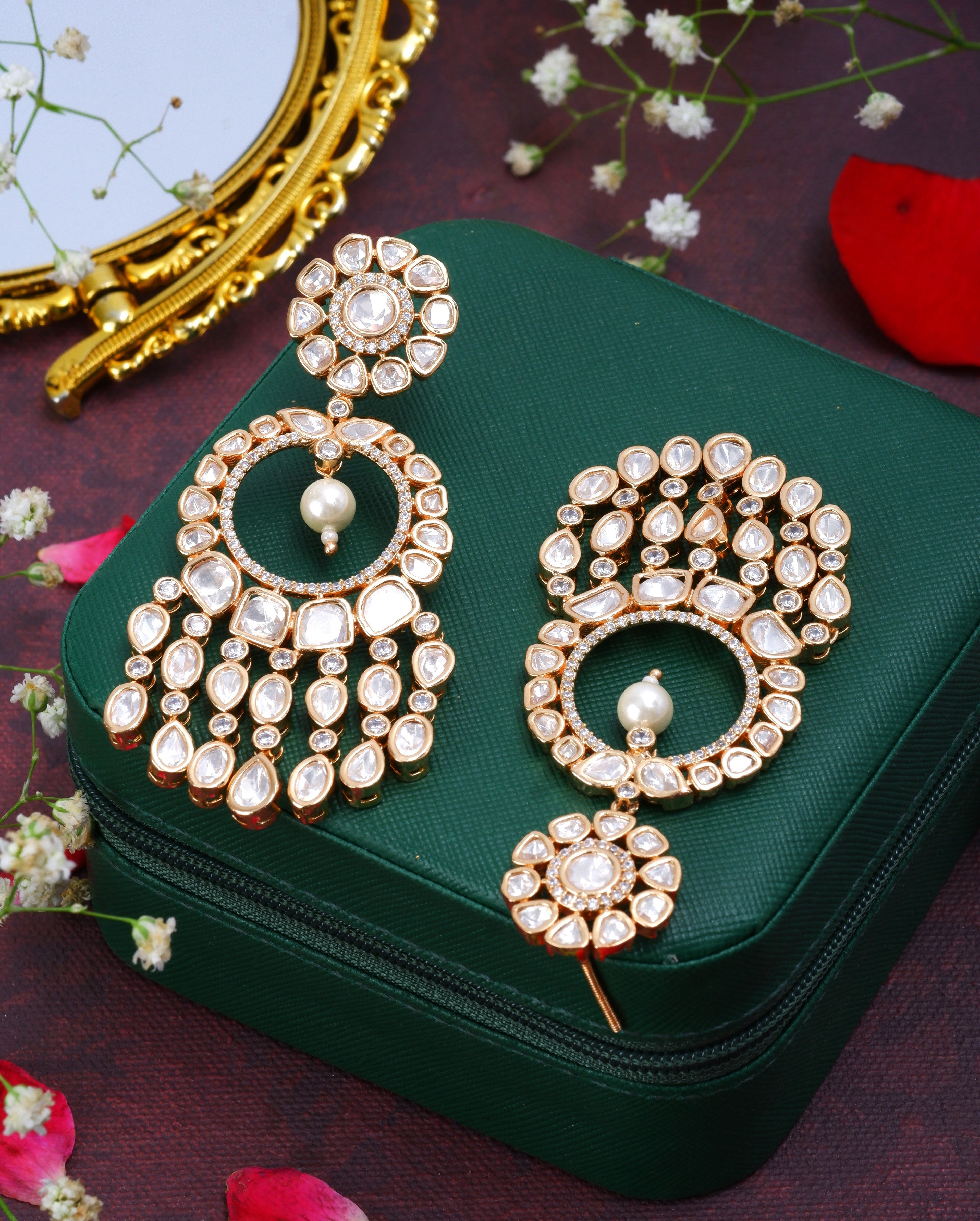 Moissanite chandelier earrings