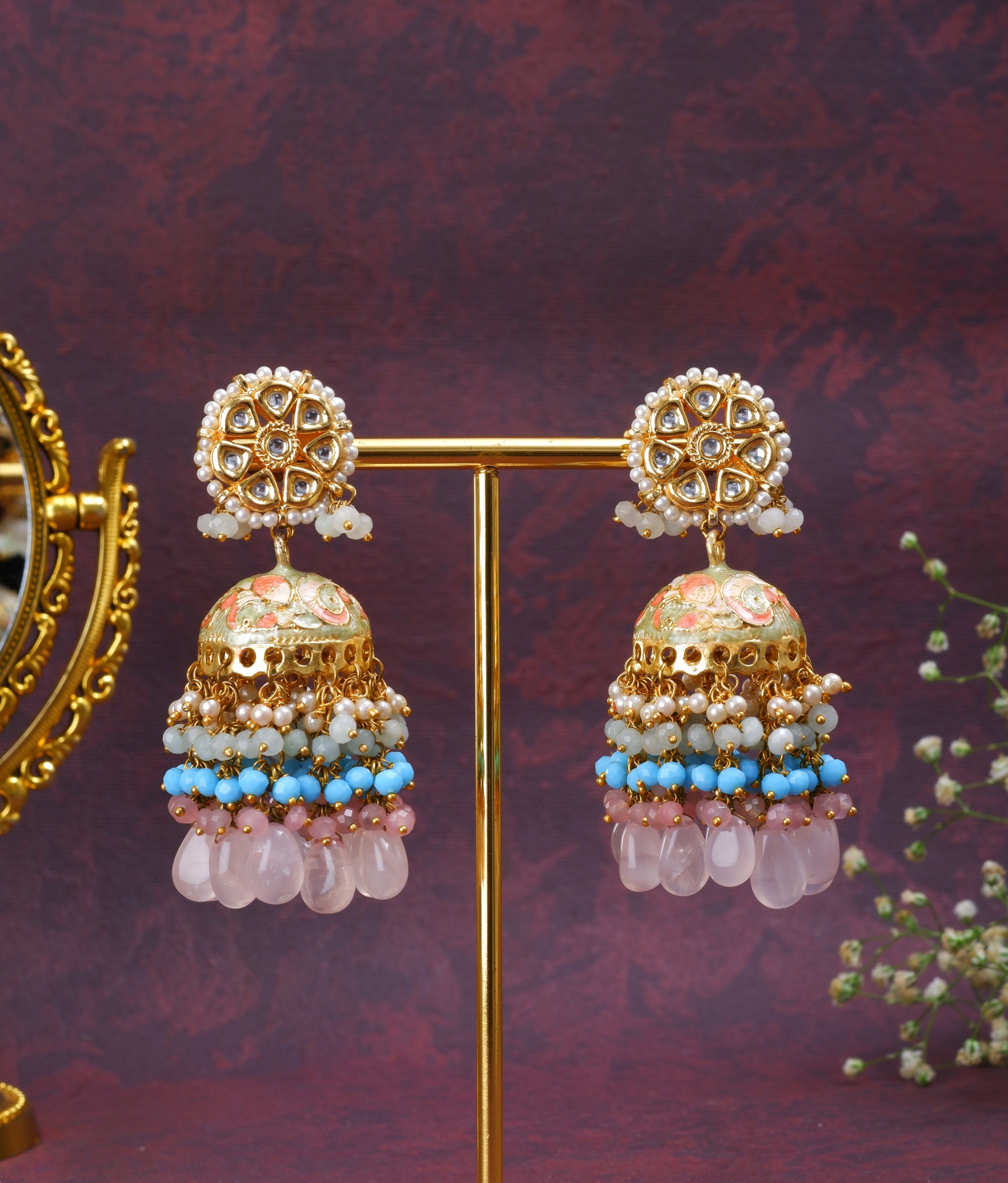 Heritage Kundan Jhumkas