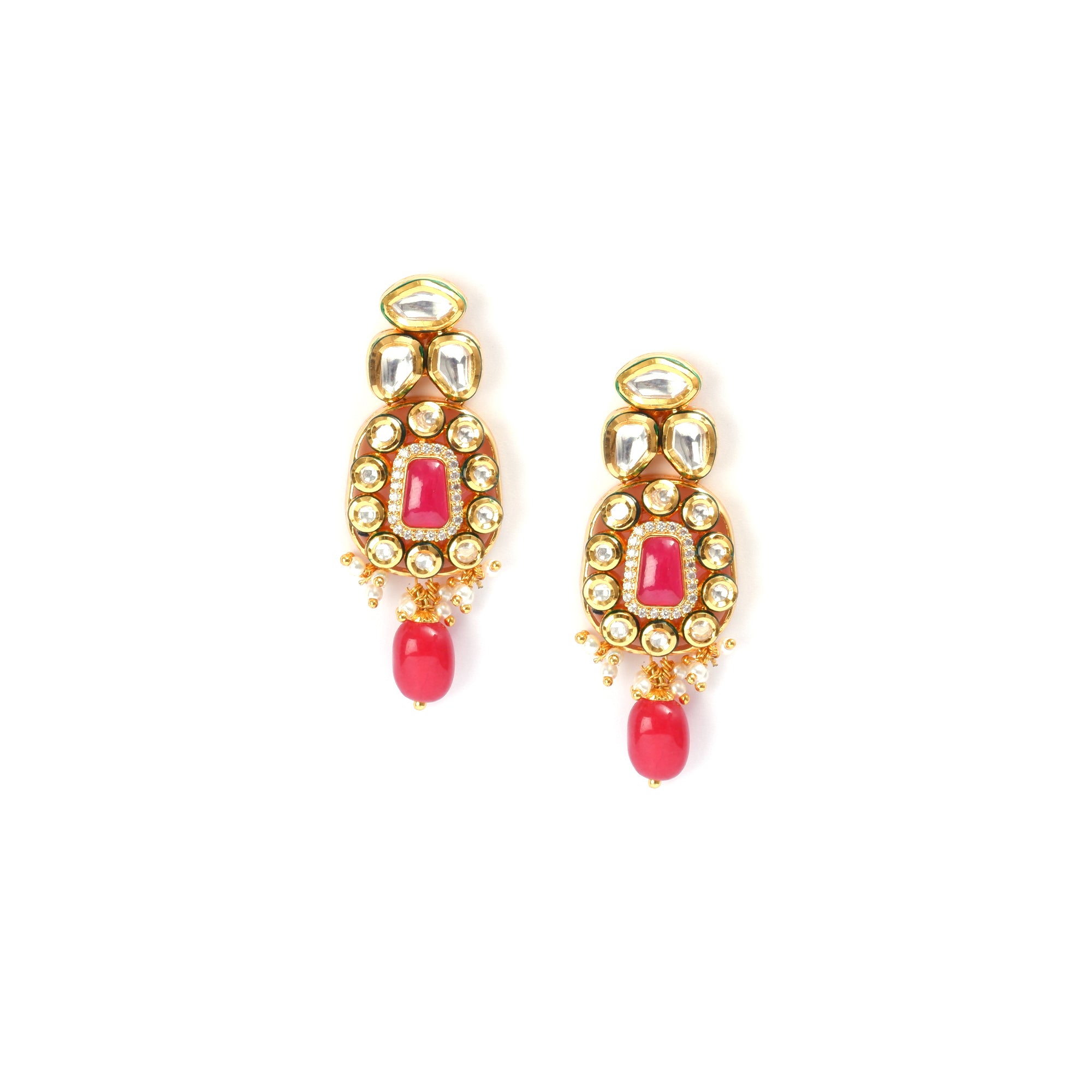 Manik kundan earrings
