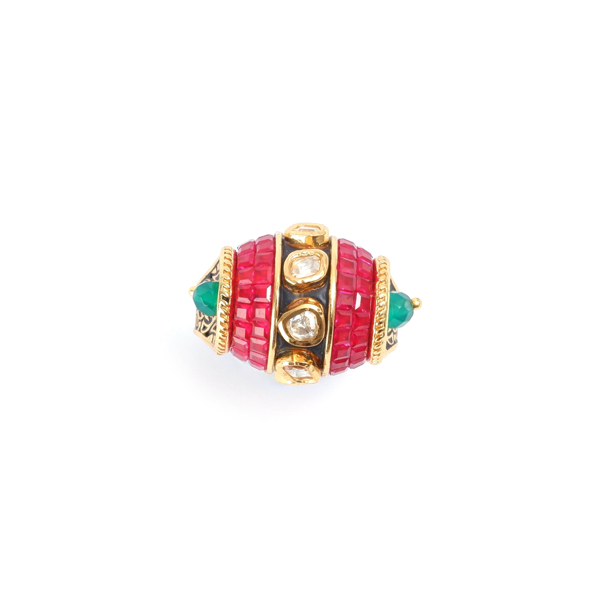 Meenakari Baguette Ring