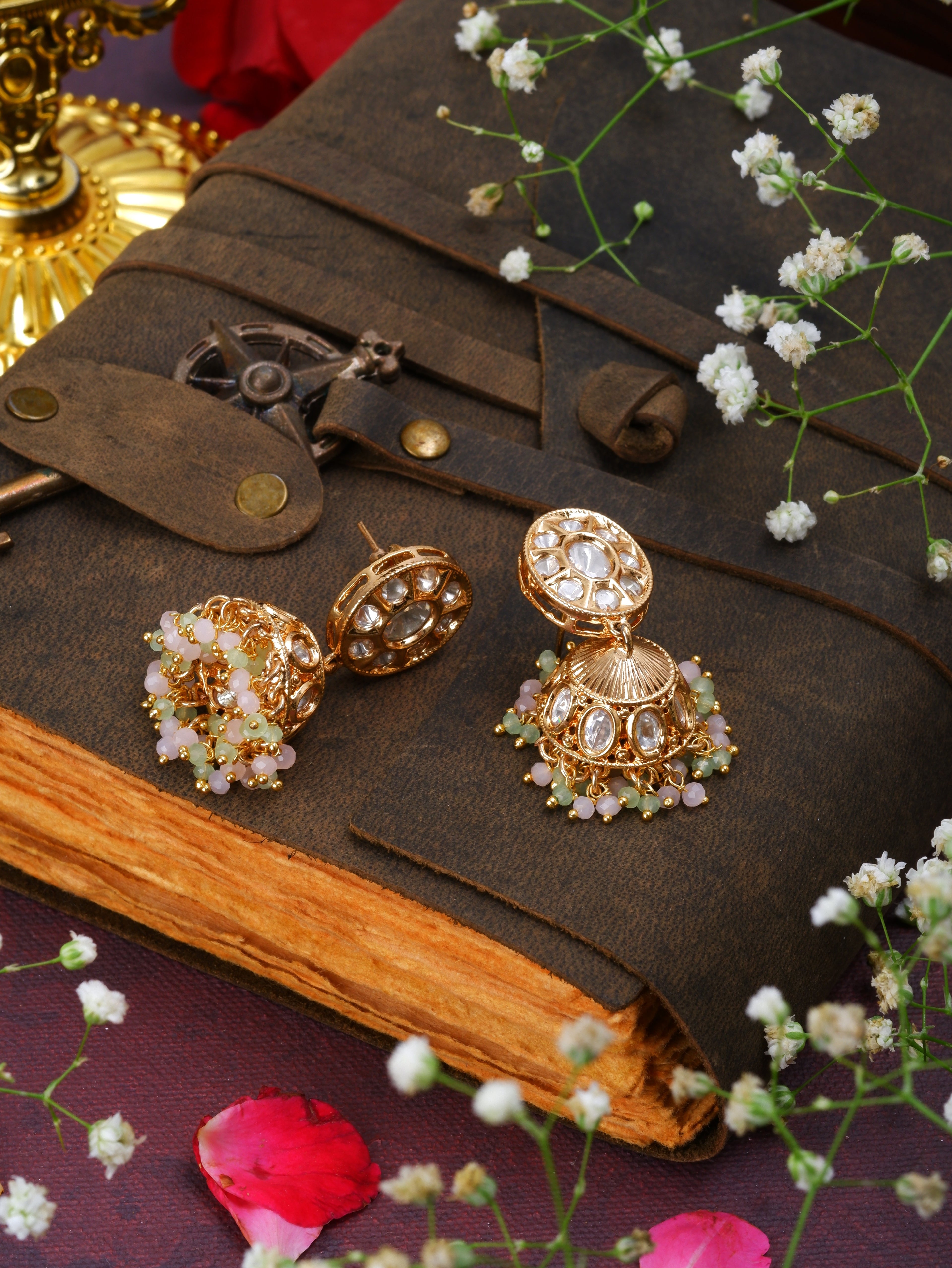 Aarohi moissanite jhumkas