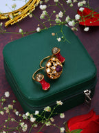 Royal kundan double finger ring