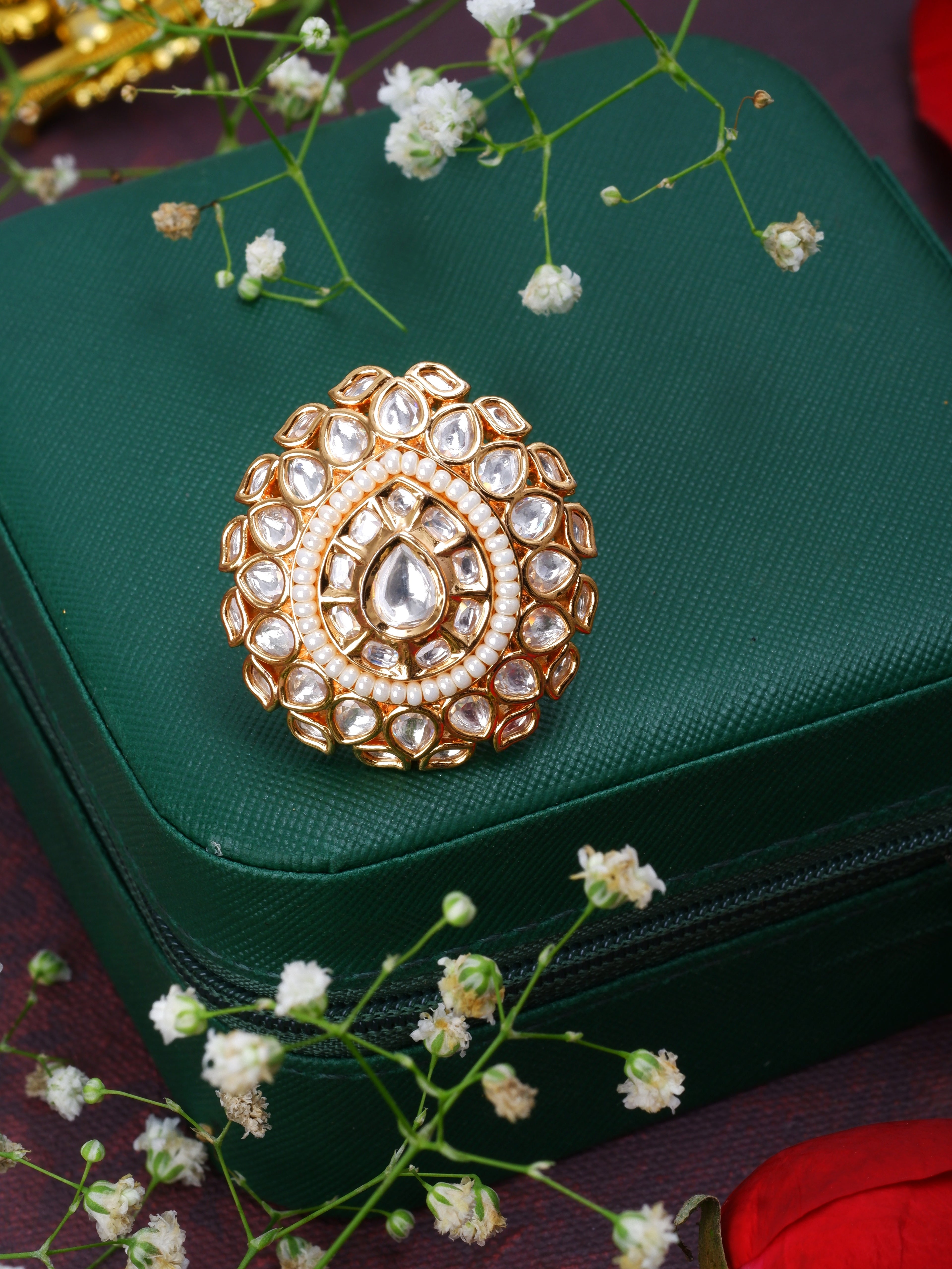 Pear cut moissanite ring