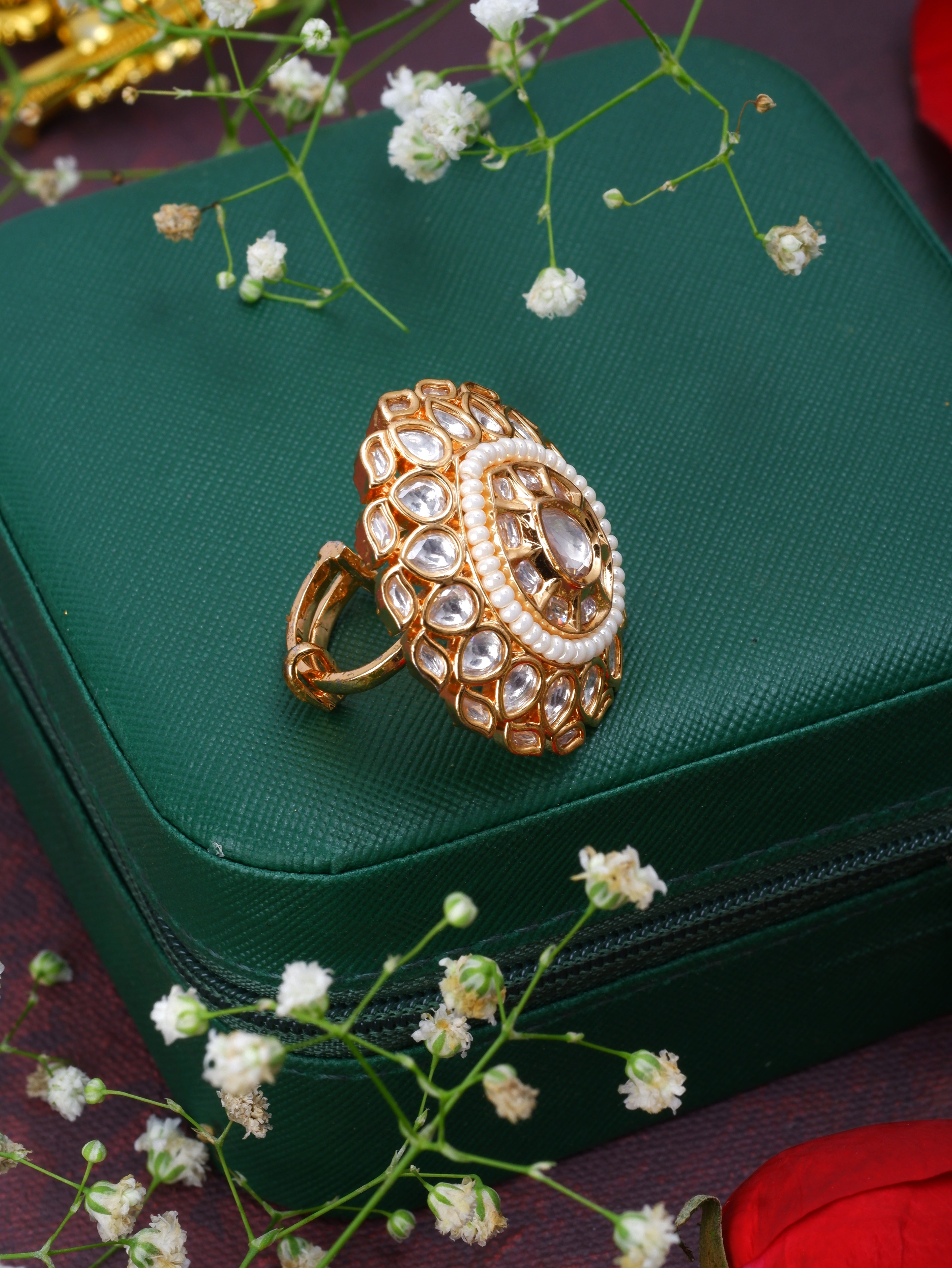 Pear cut moissanite ring