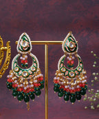 Royal Emerald Chand Baali Earrings
