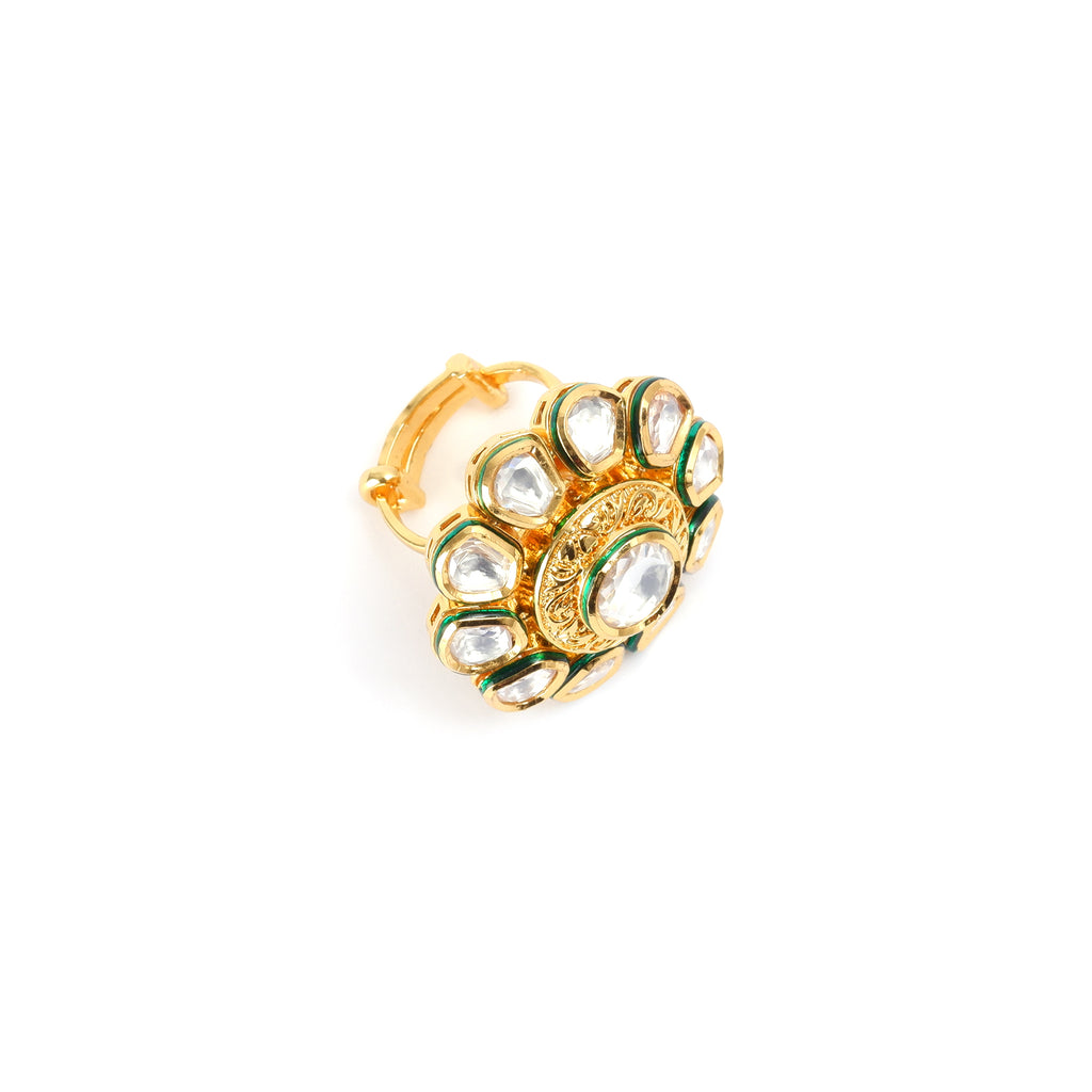 Statement kundan ring