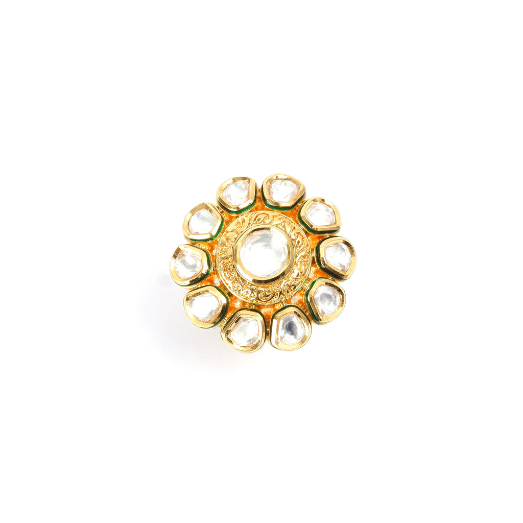 Statement kundan ring